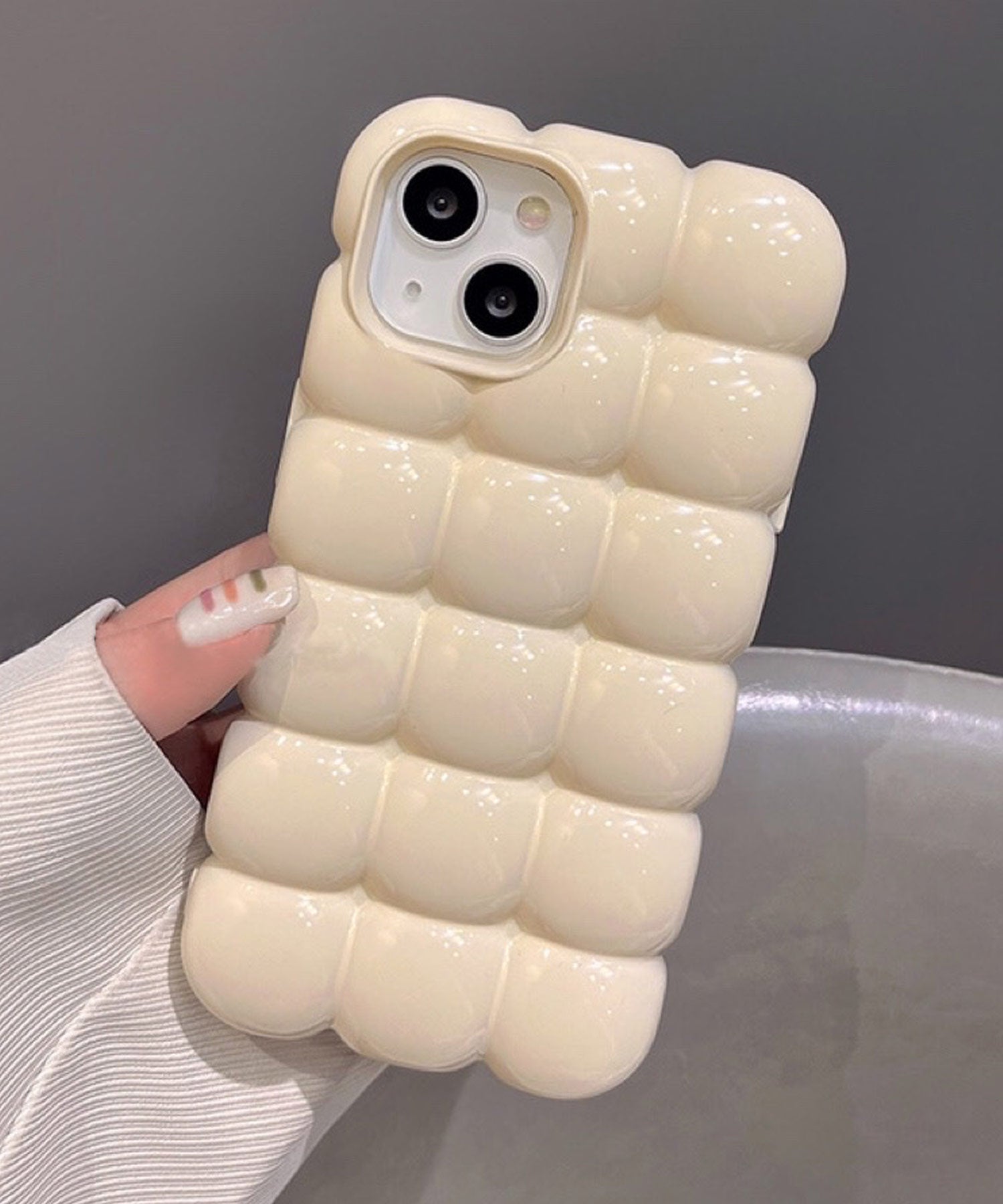 ショップニコニコ ShopNikoNiko ぽこぽこ 立体的 スマホケース ma 【即納】 スマホカバー アイフォンケース iPhoneケース パステルカラー ぷくぷく iPhone13 iPhone14