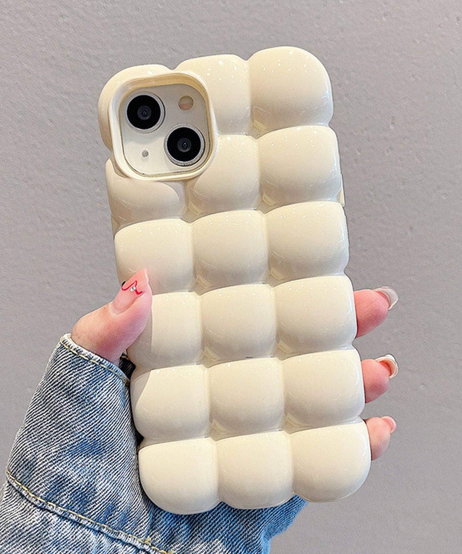 ショップニコニコ ShopNikoNiko ぽこぽこ 立体的 スマホケース ma 【即納】 スマホカバー アイフォンケース iPhoneケース パステルカラー ぷくぷく iPhone13 iPhone14