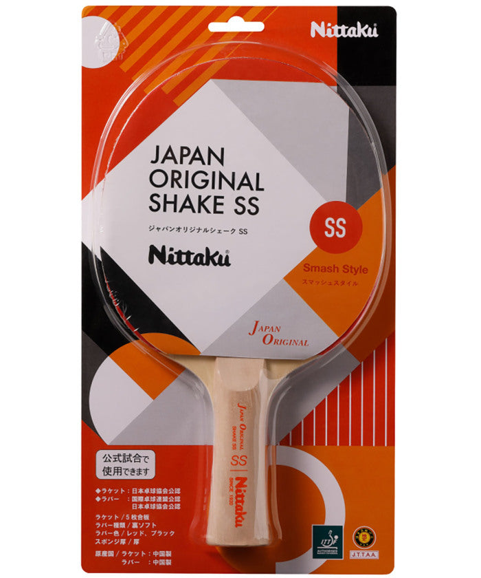 ニッタク Nittaku ニッタク Nittaku 卓球 ジャパンオリジナルシェーク SS ラケット 貼り上がり 裏ソフトラバー 硬式40ミリ用 レジャー 初心者 入門 新 （レッド×ブラック） レッド×ブラック