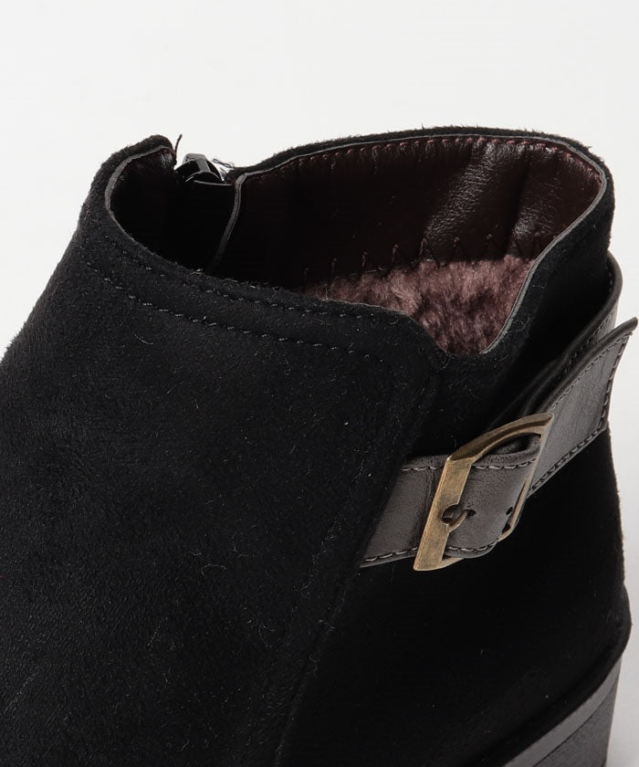 North Date 【Fiammifero】 Inner Fur Buckle Short Boots