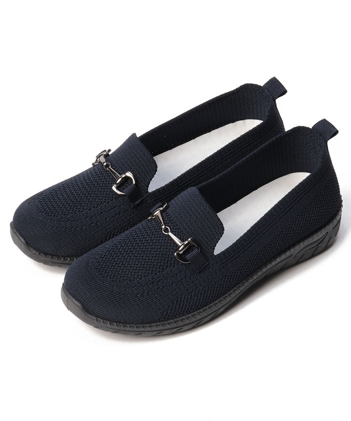 North Date 【CIRCLE】 Lightweight, excellent flexibility! Knit bit moccasin