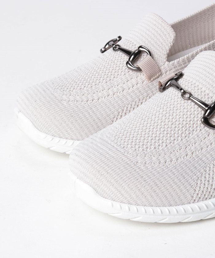 North Date 【CIRCLE】 Lightweight, excellent flexibility! Knit bit moccasin