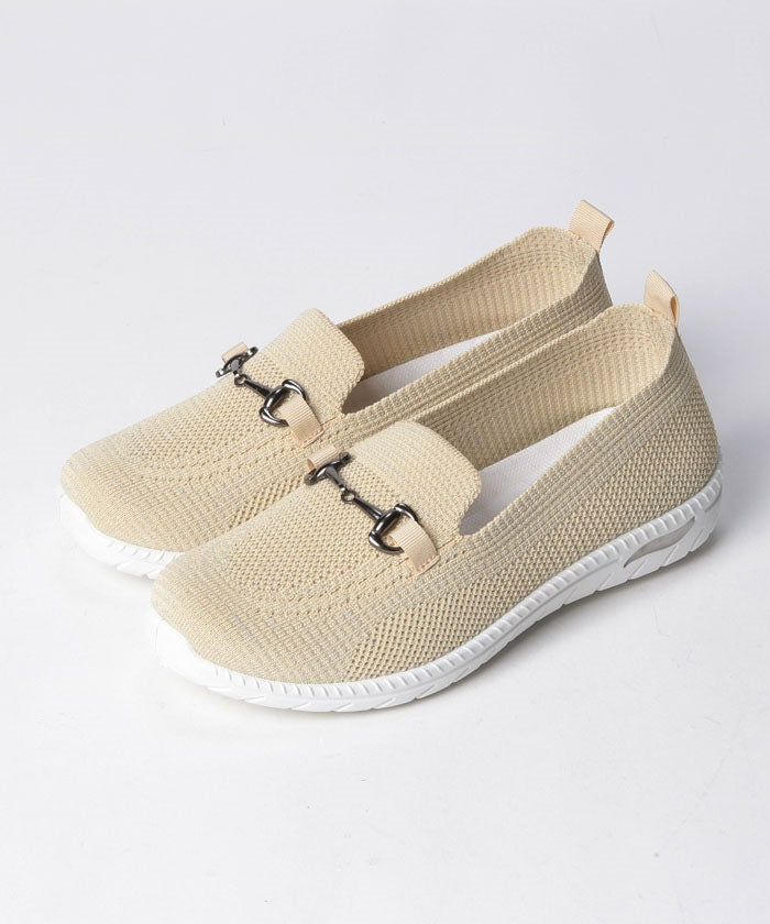 North Date 【CIRCLE】 Lightweight, excellent flexibility! Knit bit moccasin