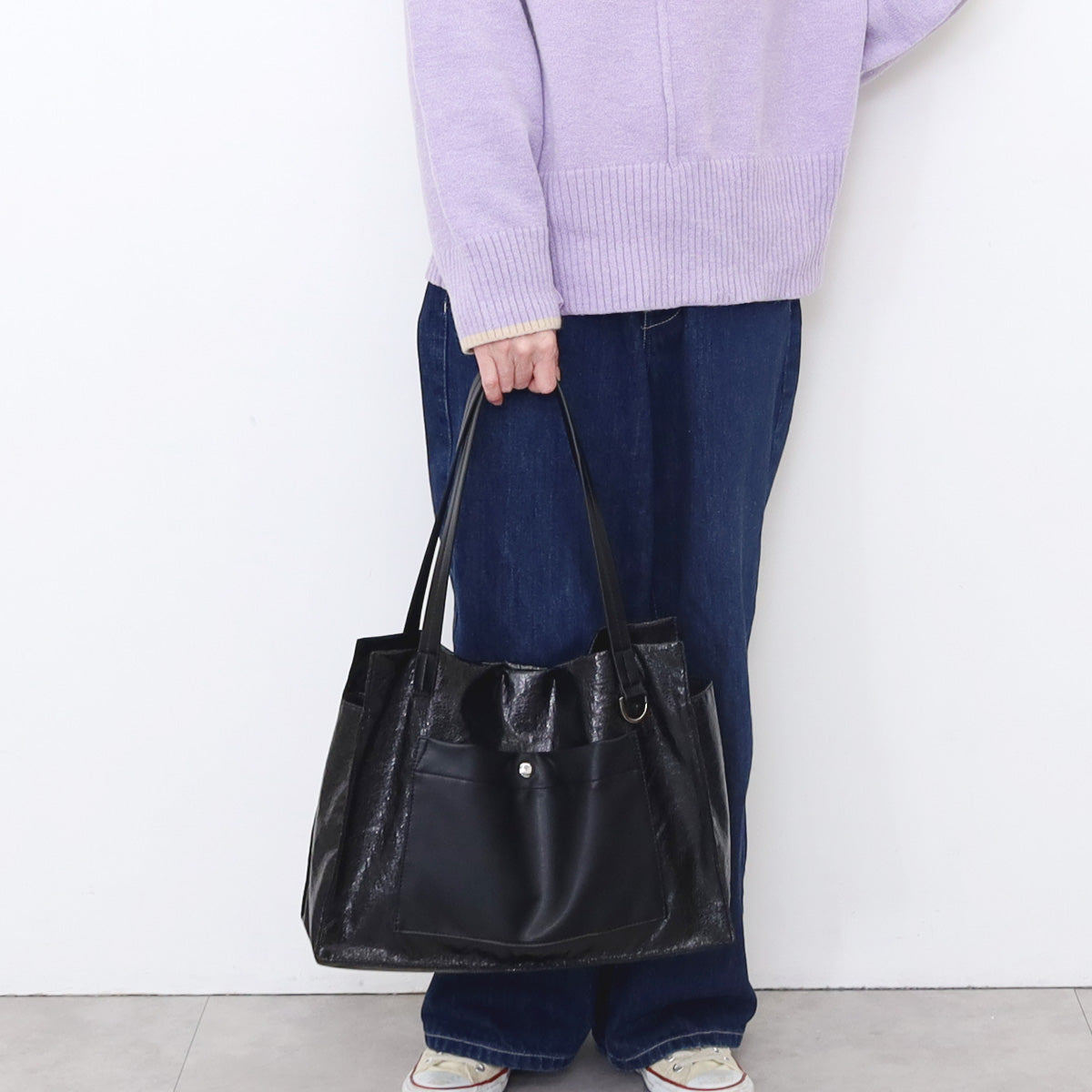 Nananoel lia Metallic Pocket Square Tote Bag / A4 Compatible