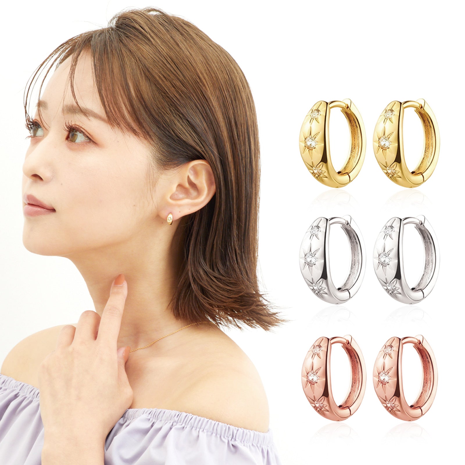 ノエルマーケット Noelmarket ピアス 金属アレルギー対応 フープピアス ハワイアンジュエリー つけっぱなし 18k シンプル 仕事 人気 上品 両耳用 レディース 女性 大人 彼女 誕生日 プレゼント