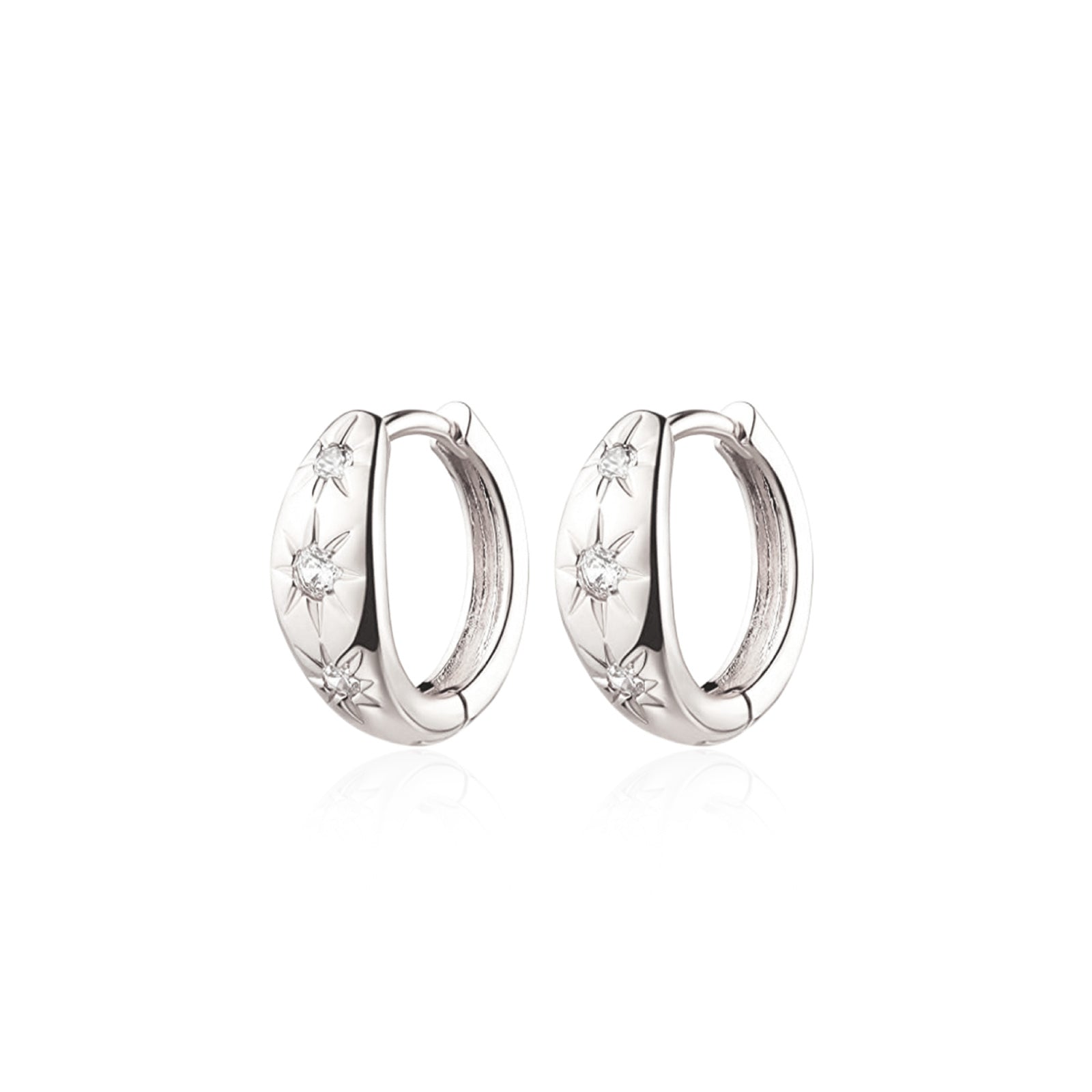 Noelmarket Earrings, Hypoallergenic, Hoop Earrings, Hawaiian Jewelry, Always-On, 18k, Simple, Work, Popular, Elegant, For Both Ears, Women, Adults, Girlfriend, Birthday Gift