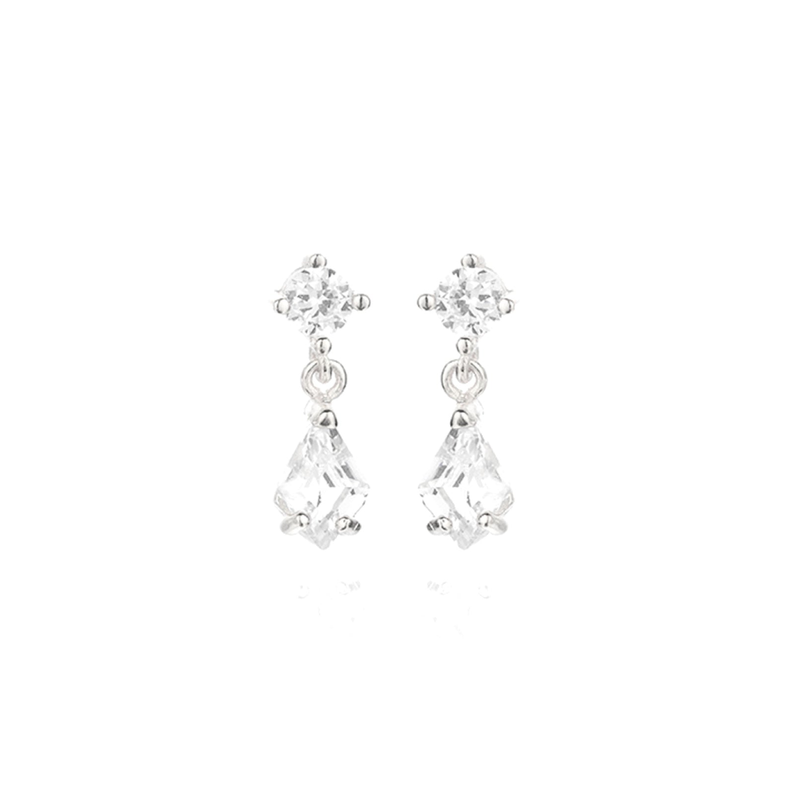 ノエルマーケット Noelmarket ピアス 金属アレルギー対応 ダイヤ 小ぶり つけっぱなし 18k シンプル 仕事 人気 上品 揺れる 女性 大人 彼女 誕生日 プレゼント （シルバー） シルバー