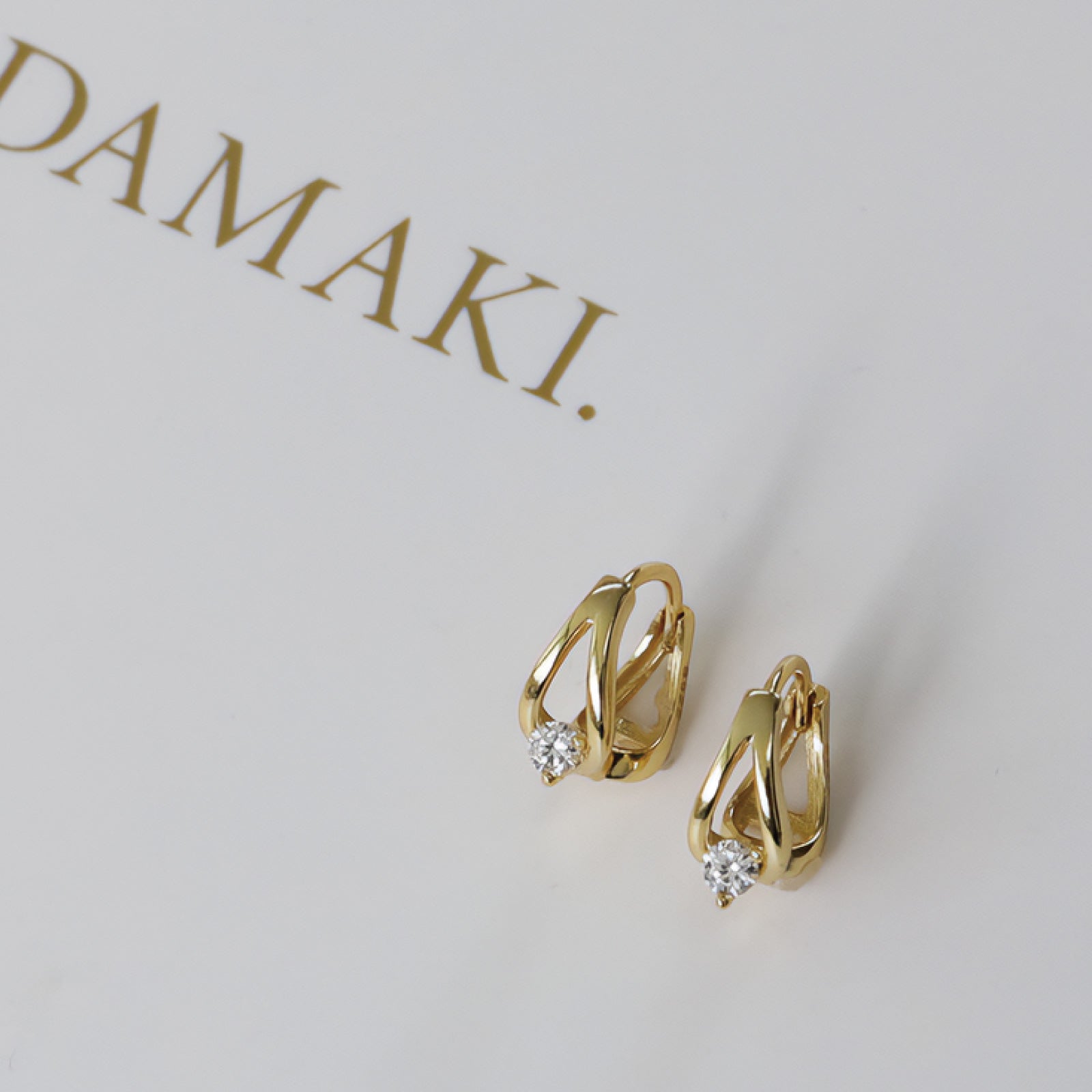 Noelmarket Earrings Metal Allergy Friendly Hoop Earrings Wearable All Day Simple K18 Single Stone Jewelry Work For Both Ears Birthday Gift