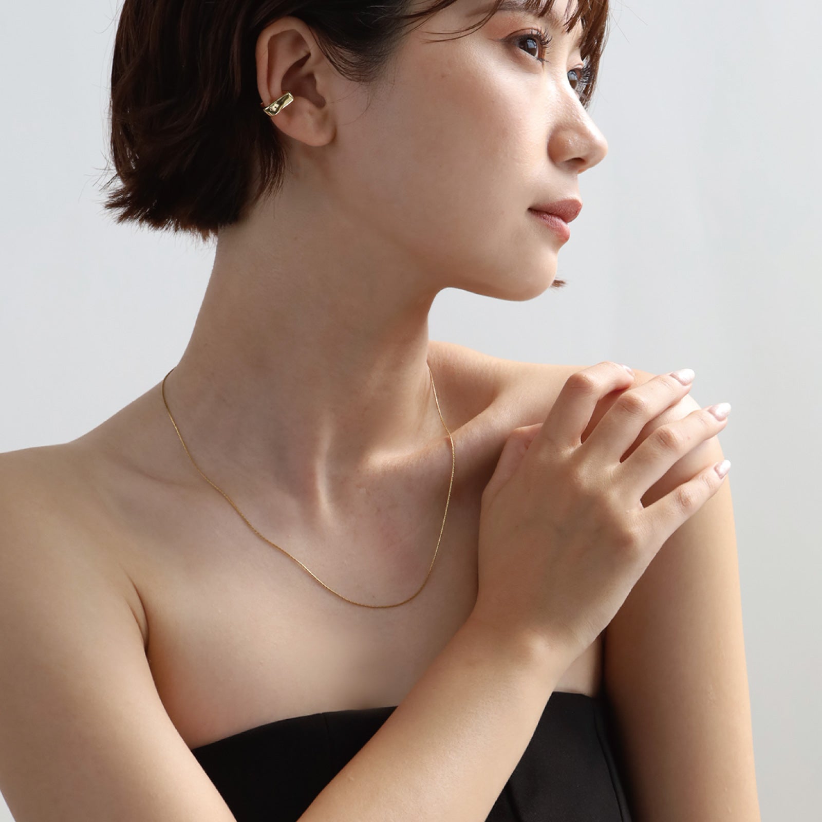 ノエルマーケット Noelmarket イヤーカフ イヤカフ シンプル 片耳用 結婚式 フォーマル 卒業式 卒園式 イヤーカフス フェイクピアス （シルバー） シルバー