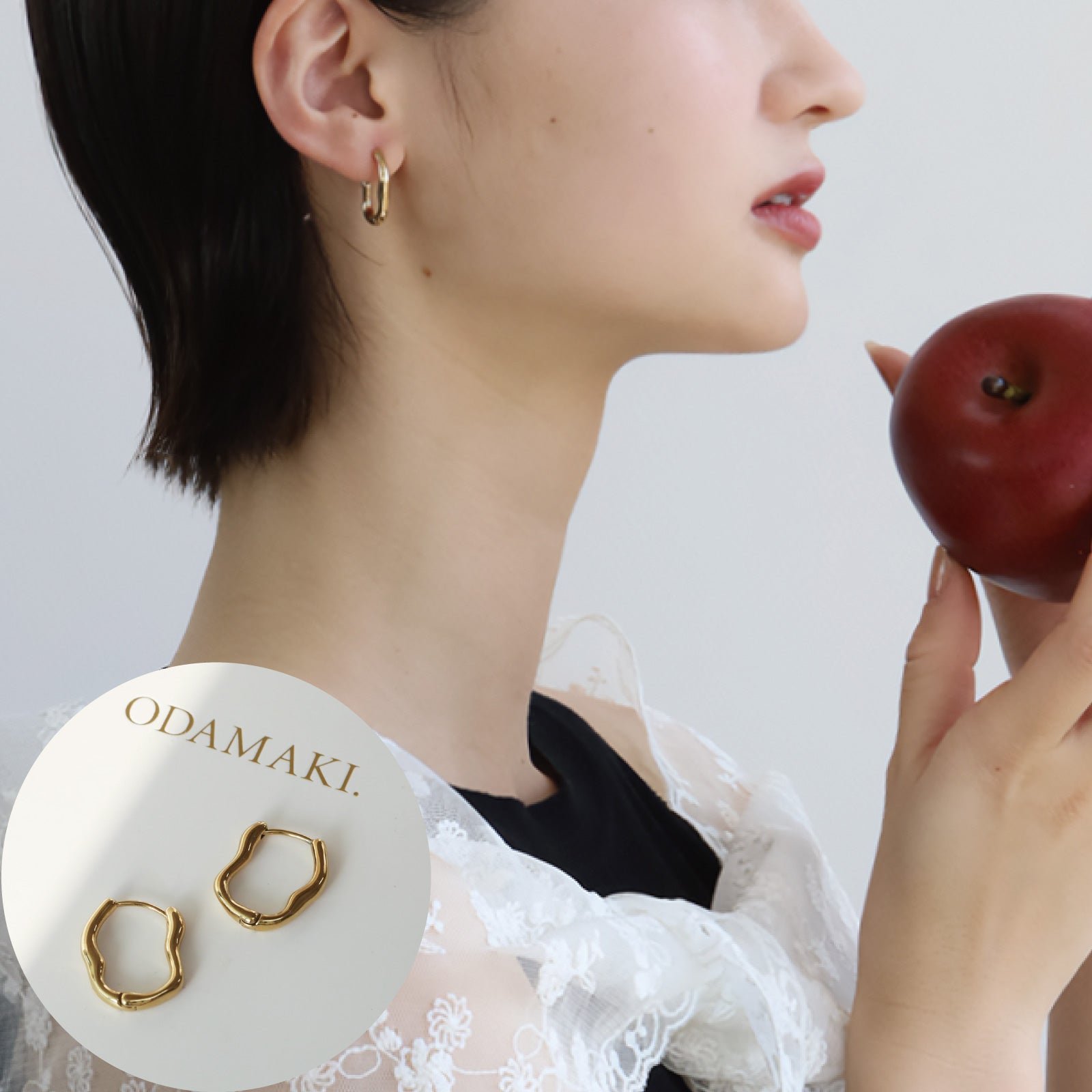 ノエルマーケット Noelmarket ピアス 金属アレルギー フープピアス つけっぱなし 大きめ シンプル 金属アレルギー対応 ステンレス製 （シルバー） シルバー