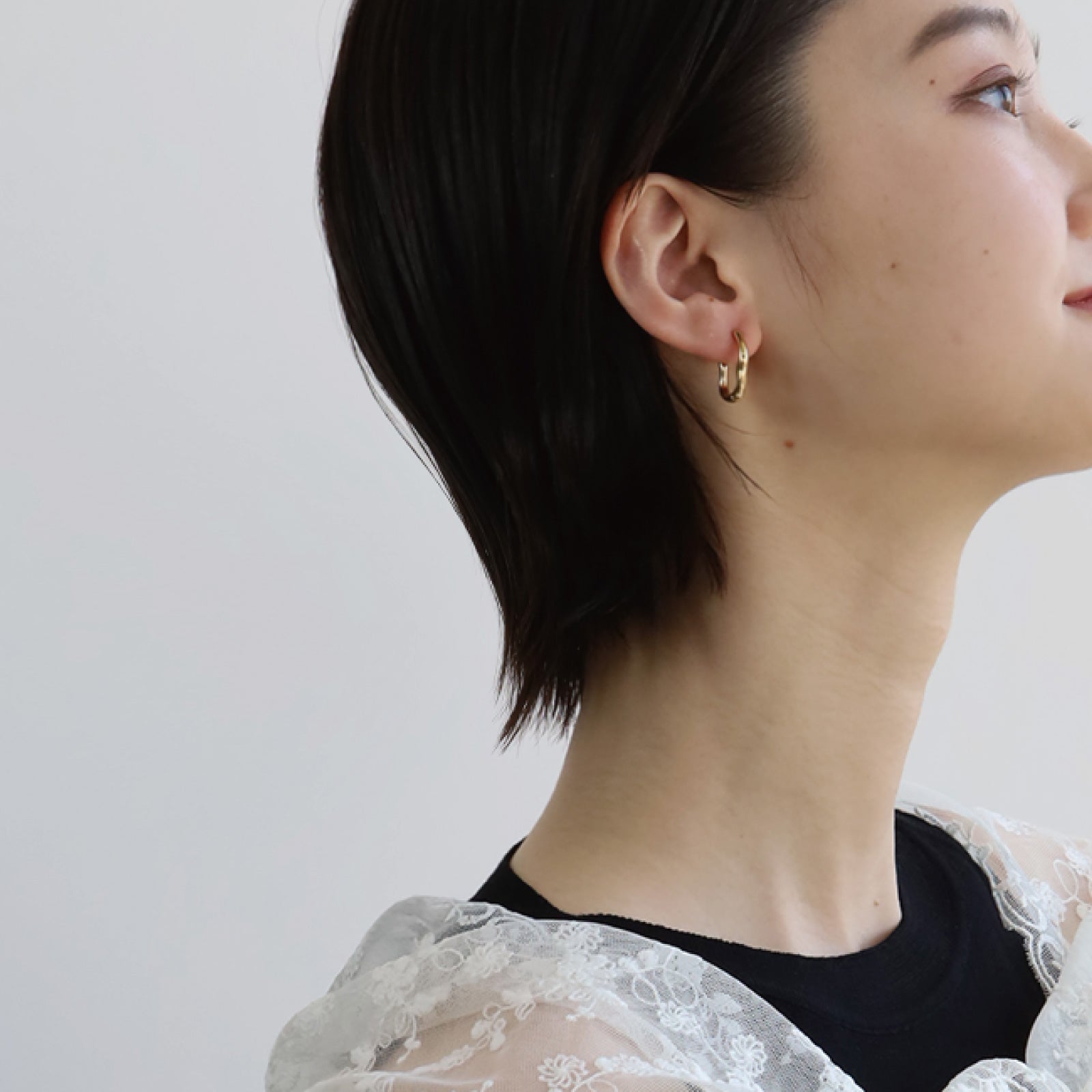ノエルマーケット Noelmarket ピアス 金属アレルギー フープピアス つけっぱなし 大きめ シンプル 金属アレルギー対応 ステンレス製 （シルバー） シルバー