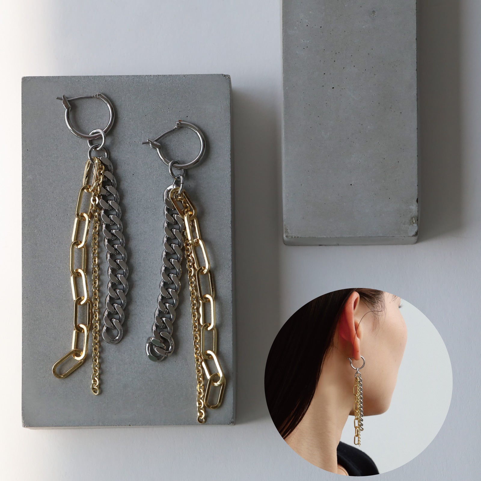 ノエルマーケット Noelmarket ピアス 金属アレルギー対応 フープ フープピアス つけっぱなし 大きめ 揺れるピアス （ゴールド） ゴールド