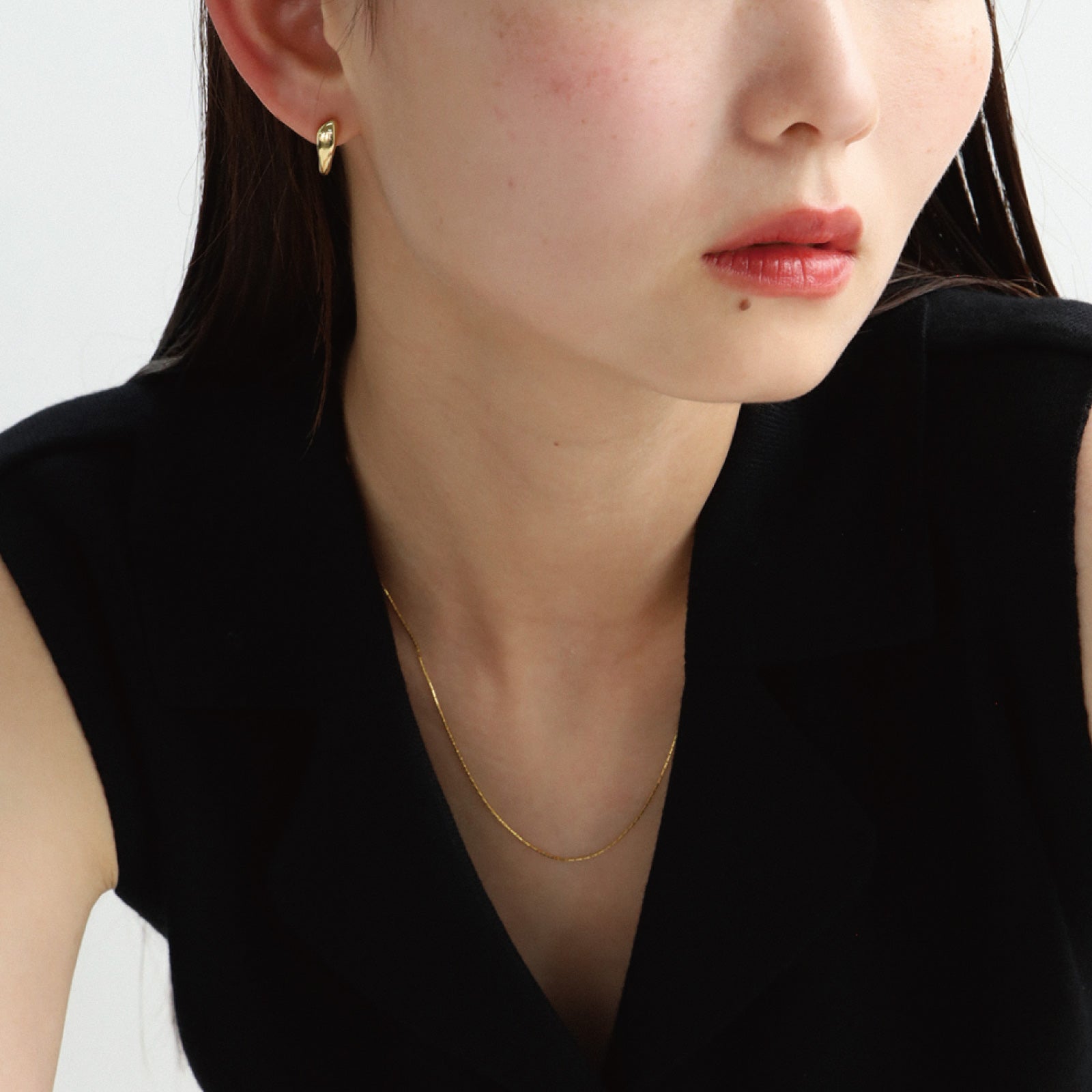 ノエルマーケット Noelmarket ピアス 金属アレルギー対応 s925 小ぶり つけっぱなし 18kコーティング シンプル フープピアス （艶あり：シルバー） 艶あり：シルバー