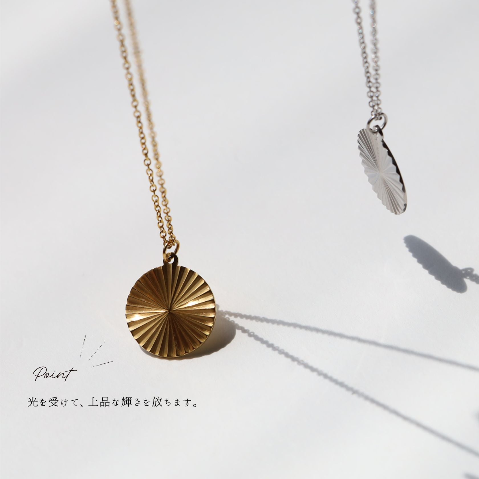 ノエルマーケット Noelmarket コインネックレス 太陽ネックレス 金属アレルギー対応 18kコーティング ゴールド シルバー ステンレス （ゴールド） ゴールド
