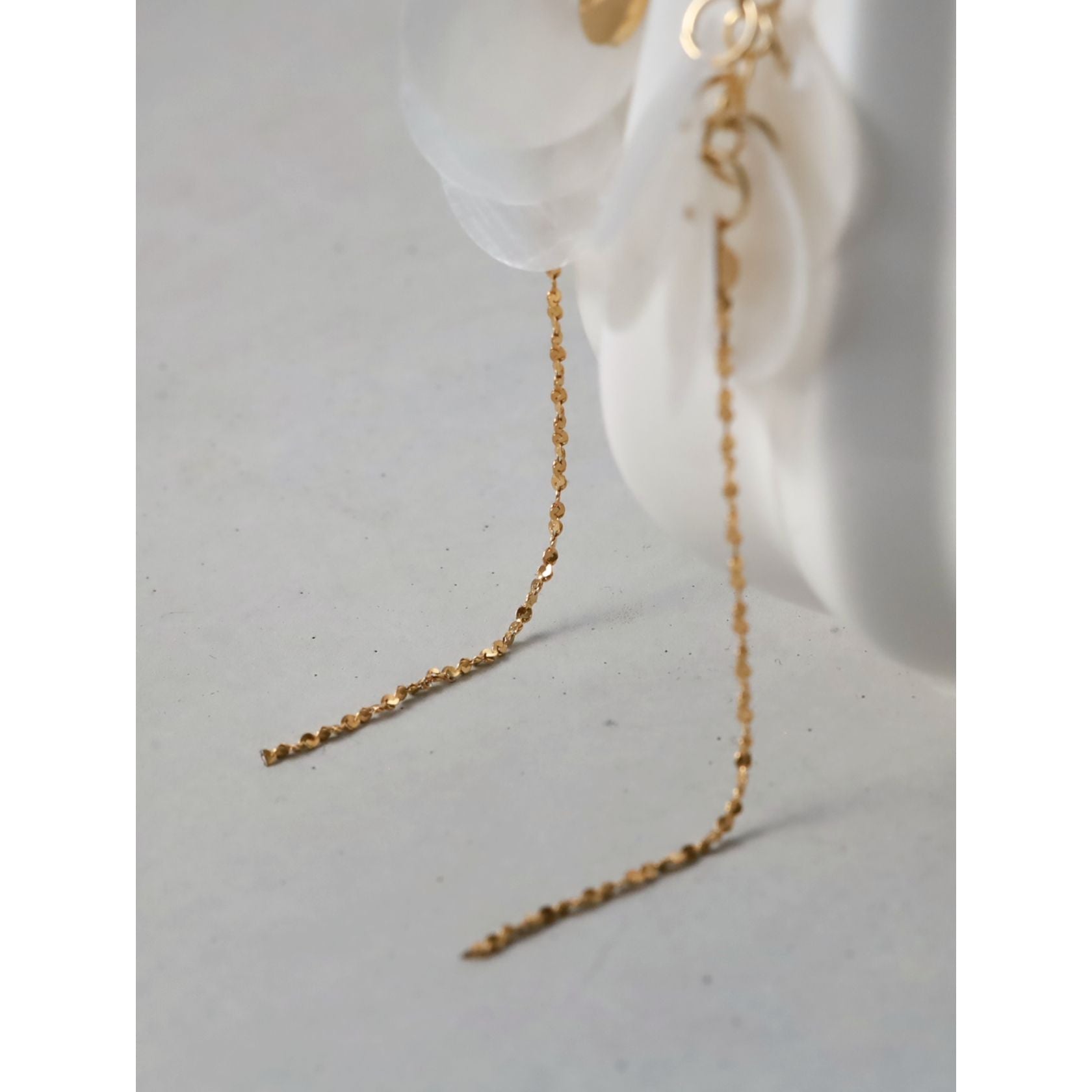 ノエルマーケット Noelmarket 日本製 ハンドメイド シェルのロングピアス Silver925 金属アレルギー対応 （ゴールド） ゴールド