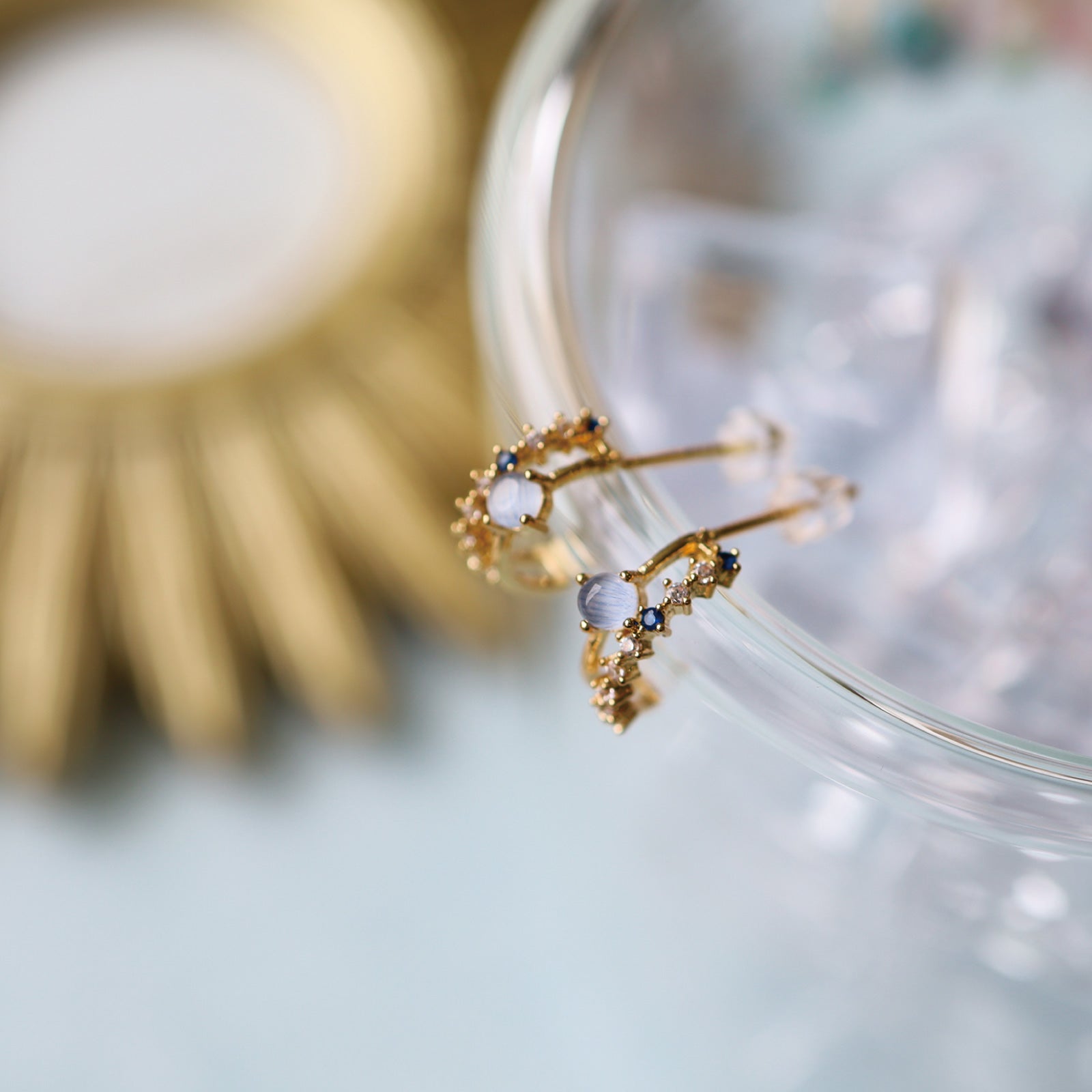 Noelmarket Earrings Metal Allergy Friendly Diamond Hoop Earrings Wearable 18k Work Popular Elegant Gold Birthday Gift