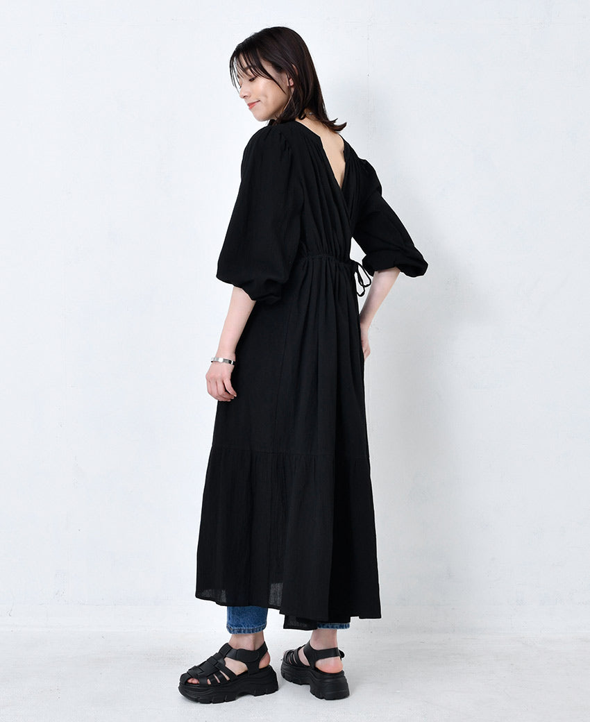 ナチュアンドダイアリー Nachu & Diary 3wayティアードワンピース ワンピース （ブラック） ブラック