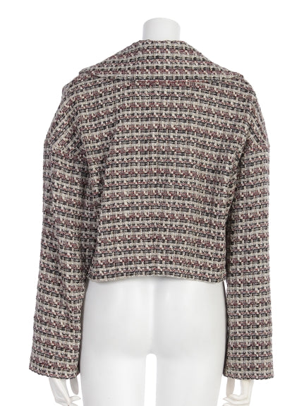 ツイードショートコート