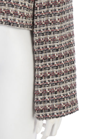 ツイードショートコート