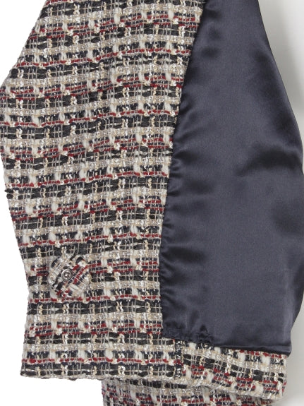 ツイードショートコート