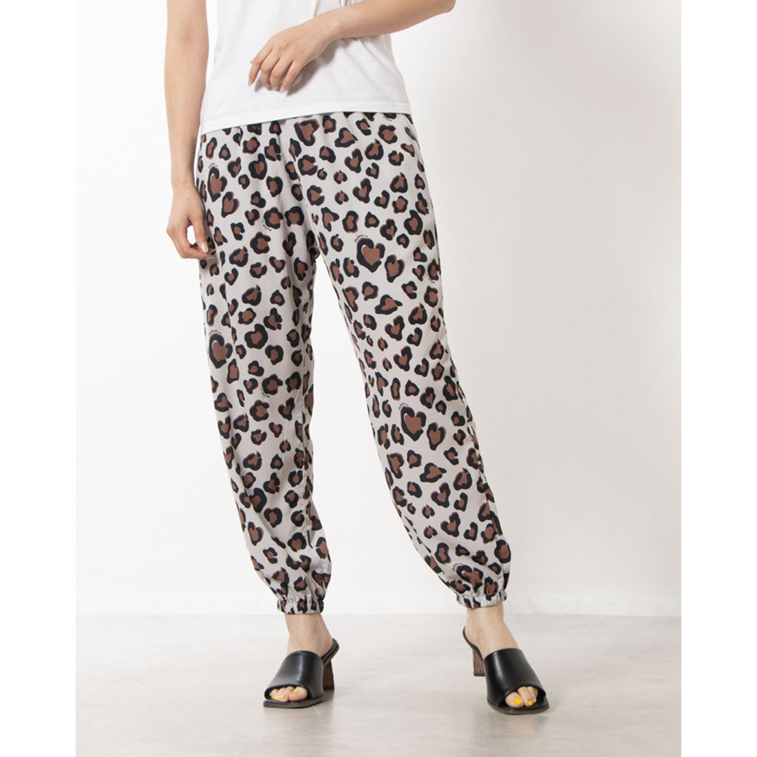 Ninamew Leopard Print Jogger Pants