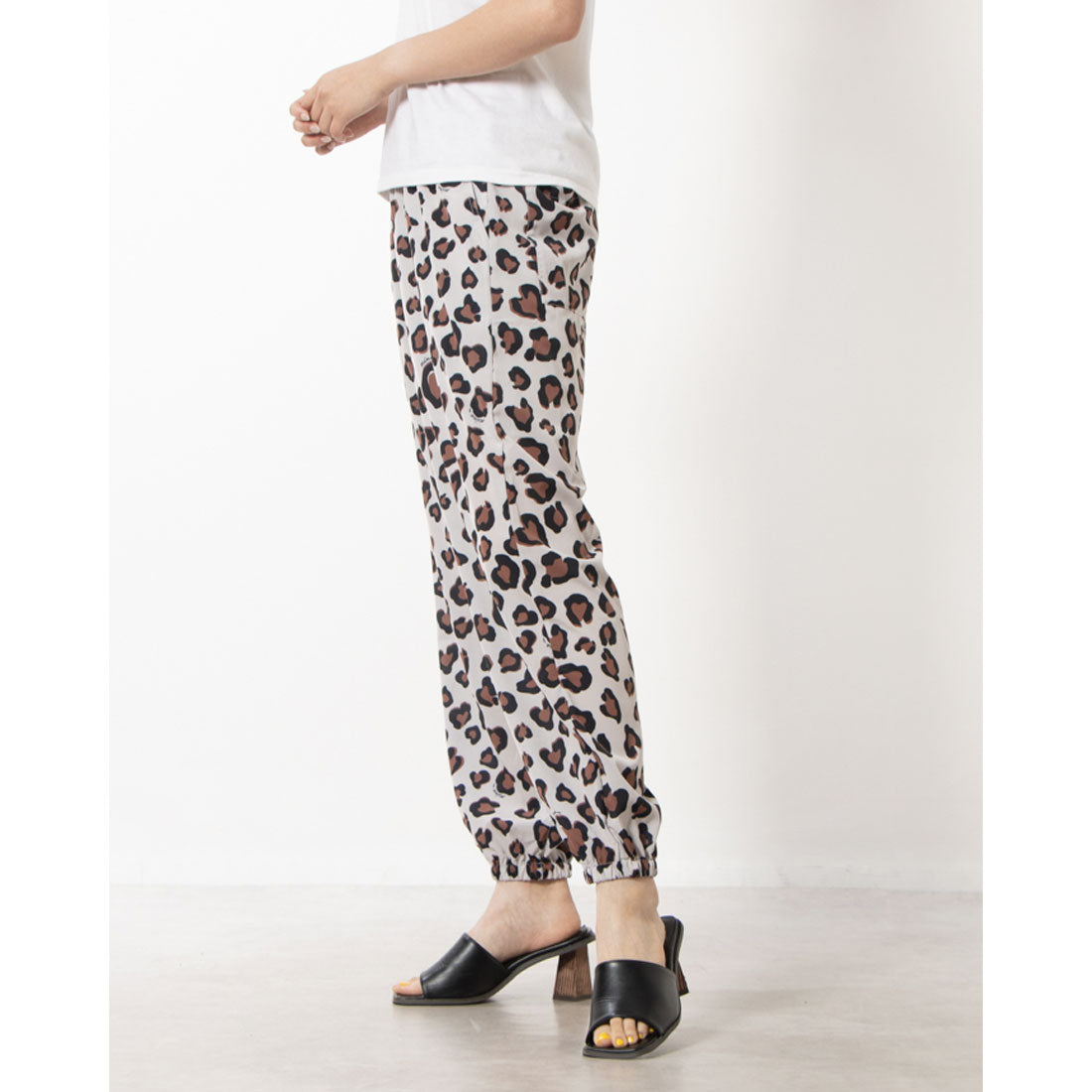 Ninamew Leopard Print Jogger Pants