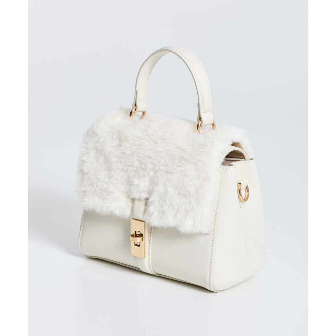 ノエラ NOELA ワンハンドル2WAYファーフラップバッグ （オフホワイト） オフホワイト