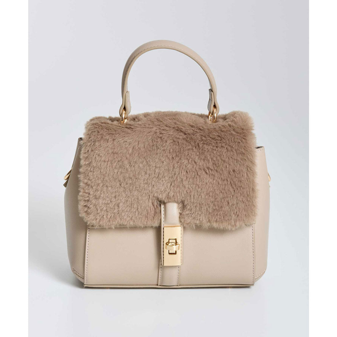 ノエラ NOELA ワンハンドル2WAYファーフラップバッグ （モカ） モカ