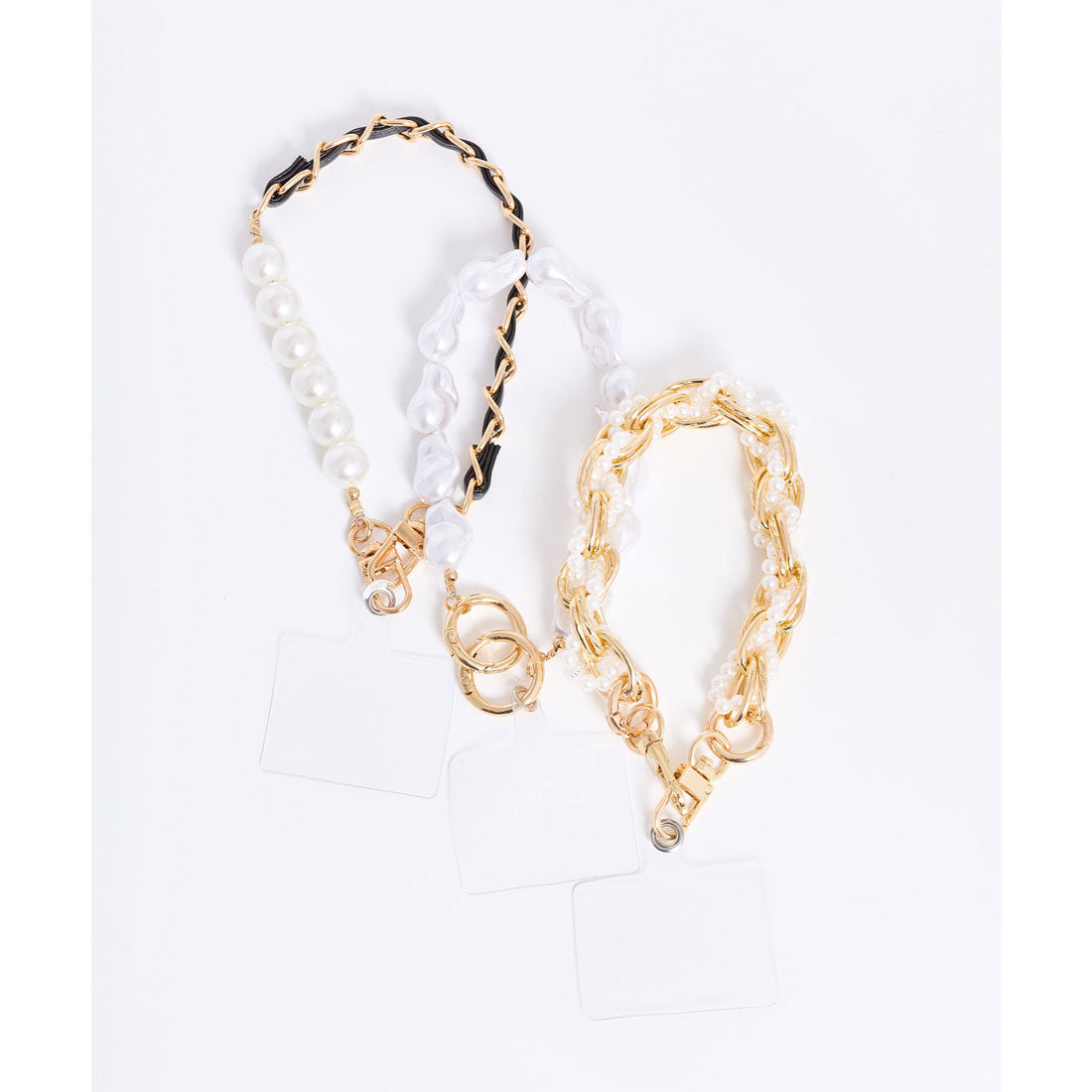 ノエラ NOELA パール×ゴールド金具スマホストラップ （オフホワイト） オフホワイト