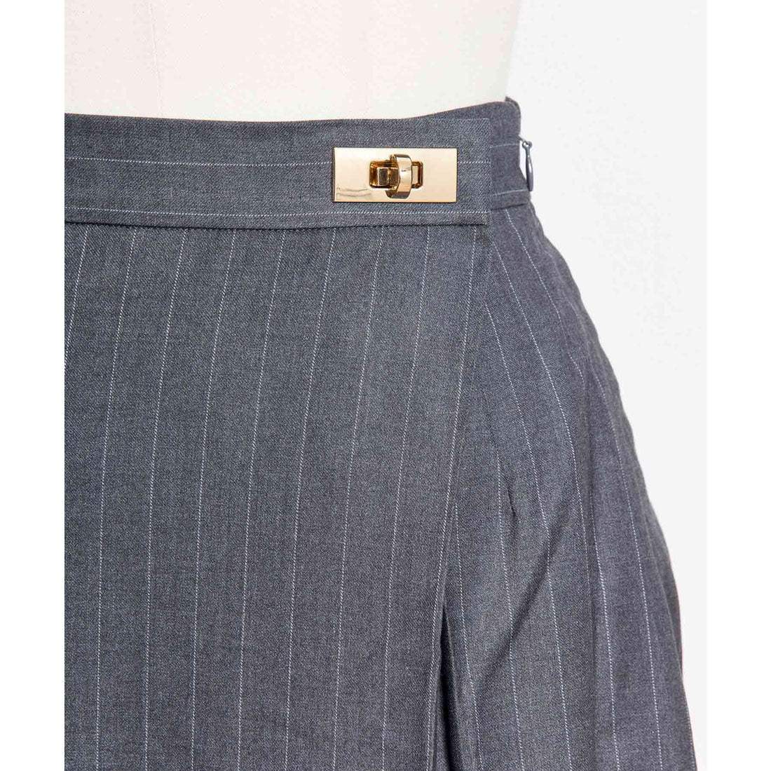 ノエラ NOELA ゴールドポイントタックスカート （チャコールグレー） チャコールグレー