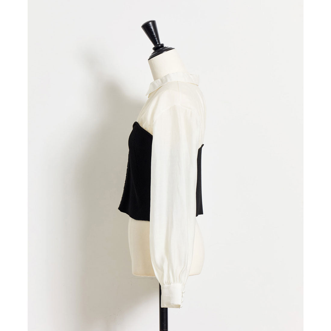 ノエラ NOELA シャツドッキングビスチェニット （ブラック） ブラック