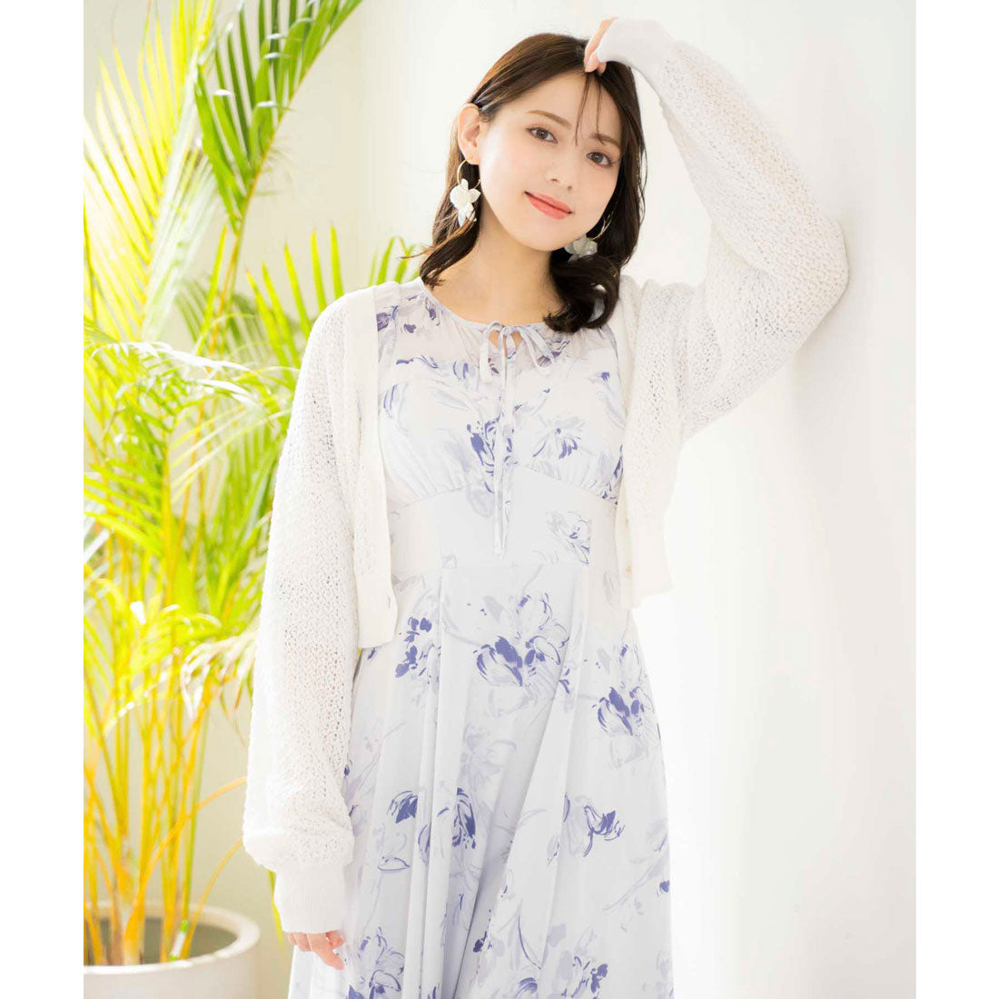 ノエラ Noela ラメメッシュカーデ （オフホワイト） オフホワイト