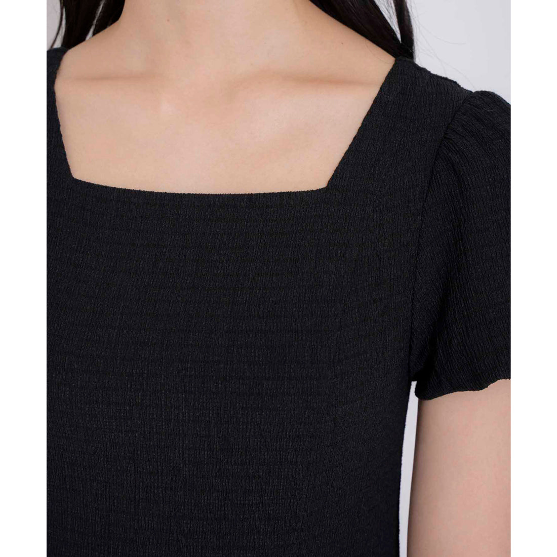 ノエラ Noela スクエアネックカットワンピ （ブラック） ブラック