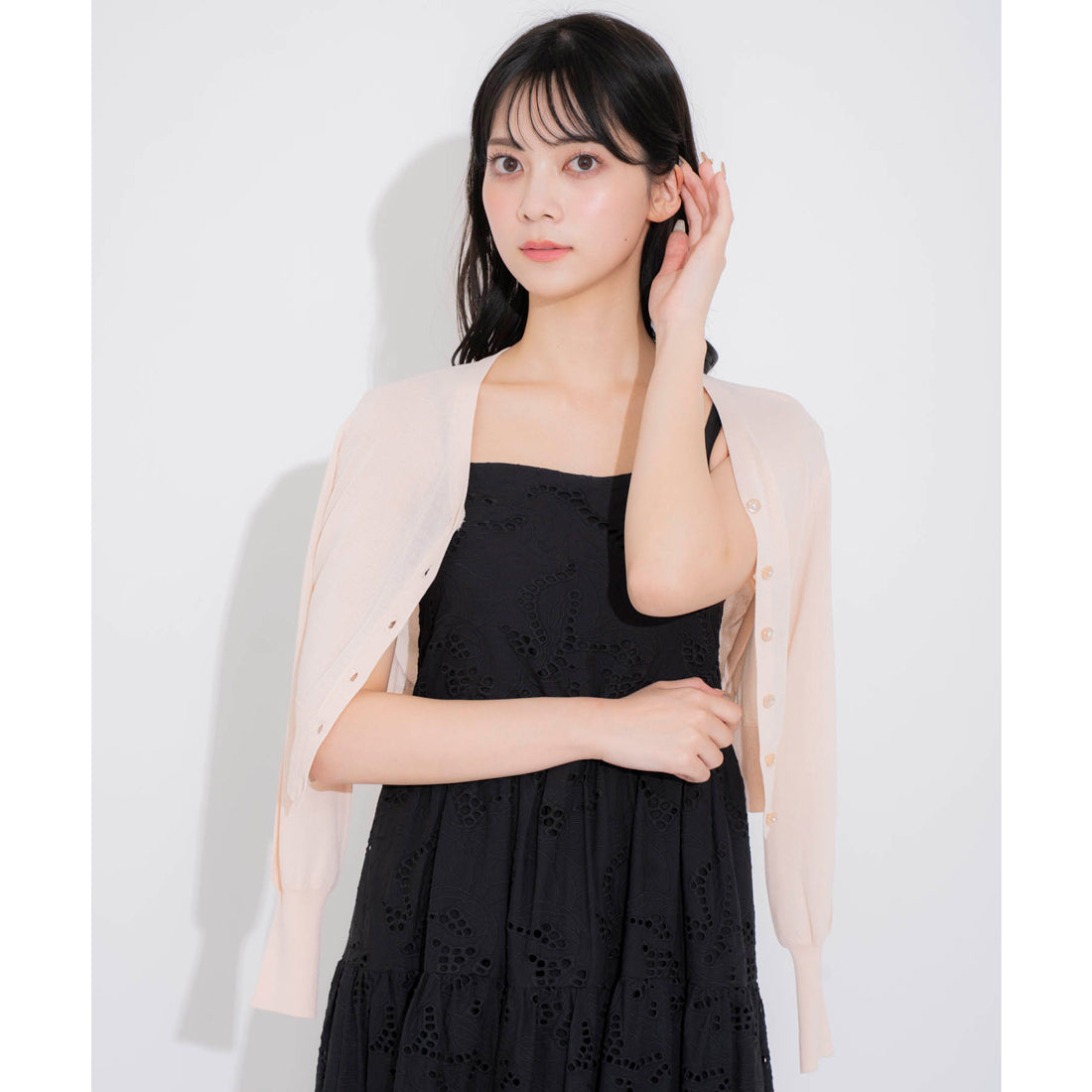 ノエラ NOELA ベーシックニットカーデ （ピンク） ピンク