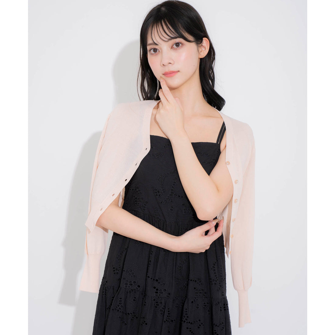 ノエラ NOELA ベーシックニットカーデ （ピンク） ピンク