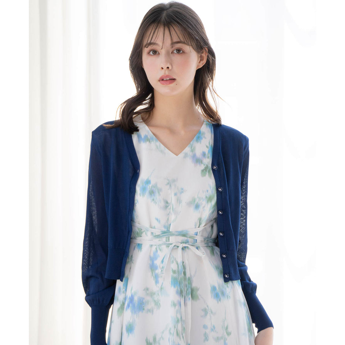 ノエラ NOELA ベーシックニットカーデ （ネイビー） ネイビー