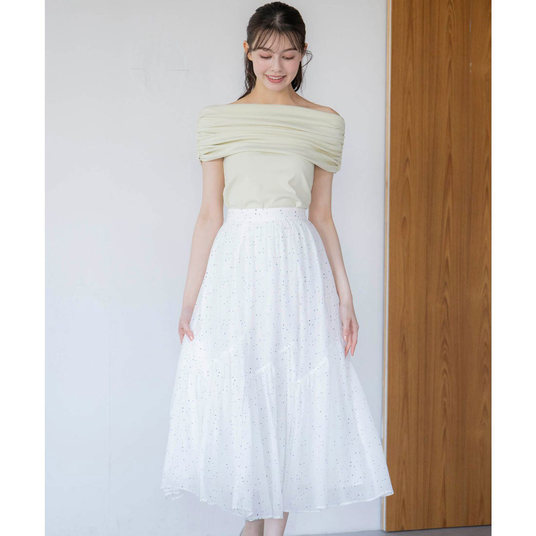 ノエラ NOELA ギャザー切り替えスカート （ミックス1） ミックス1