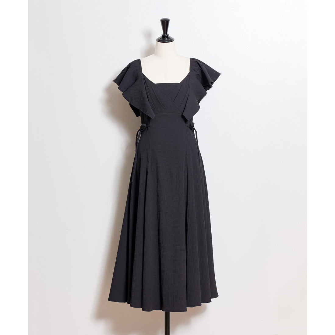 ノエラ NOELA 2WAYフリルサッカーワンピ （ブラック） ブラック