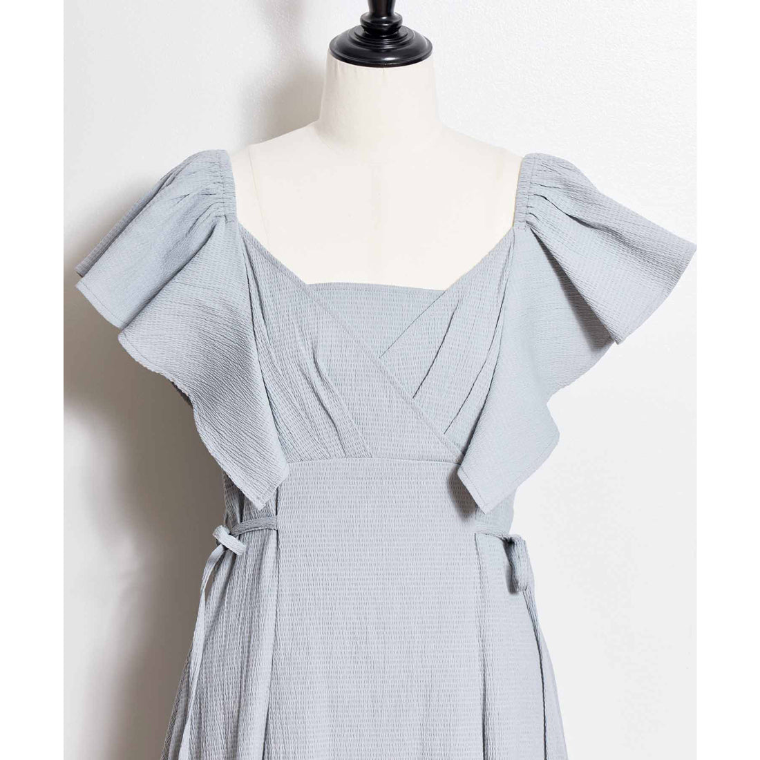 ノエラ NOELA 2WAYフリルサッカーワンピ （ブラック） ブラック