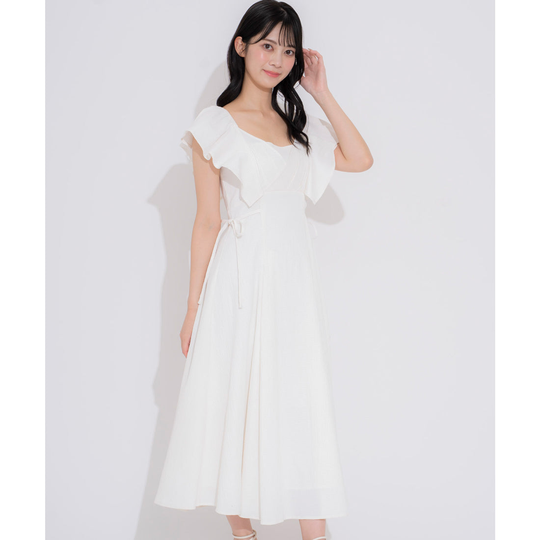 ノエラ NOELA 2WAYフリルサッカーワンピ （オフホワイト） オフホワイト