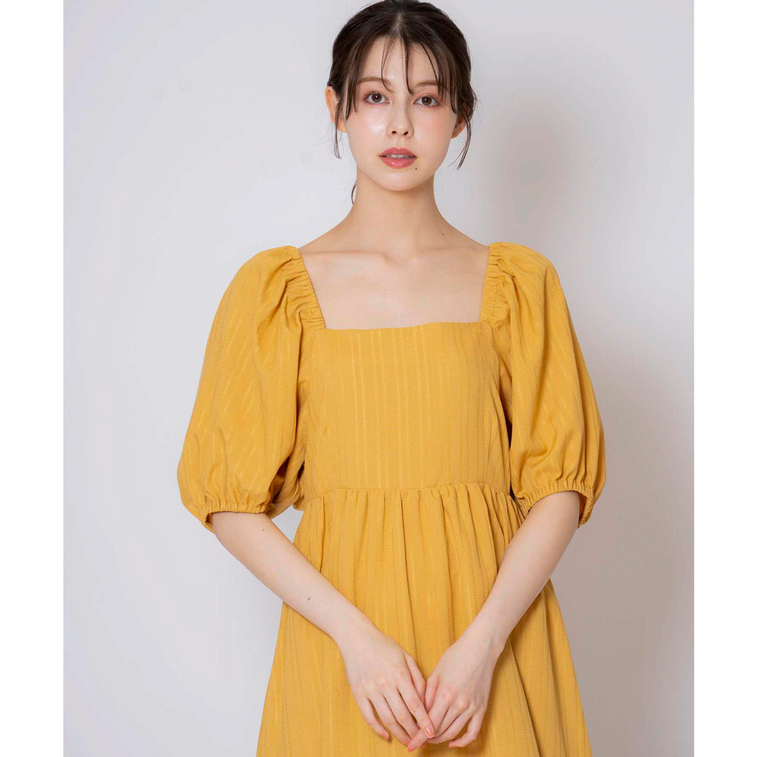 ノエラ NOELA バックリボンマキシワンピ （イエロー） イエロー