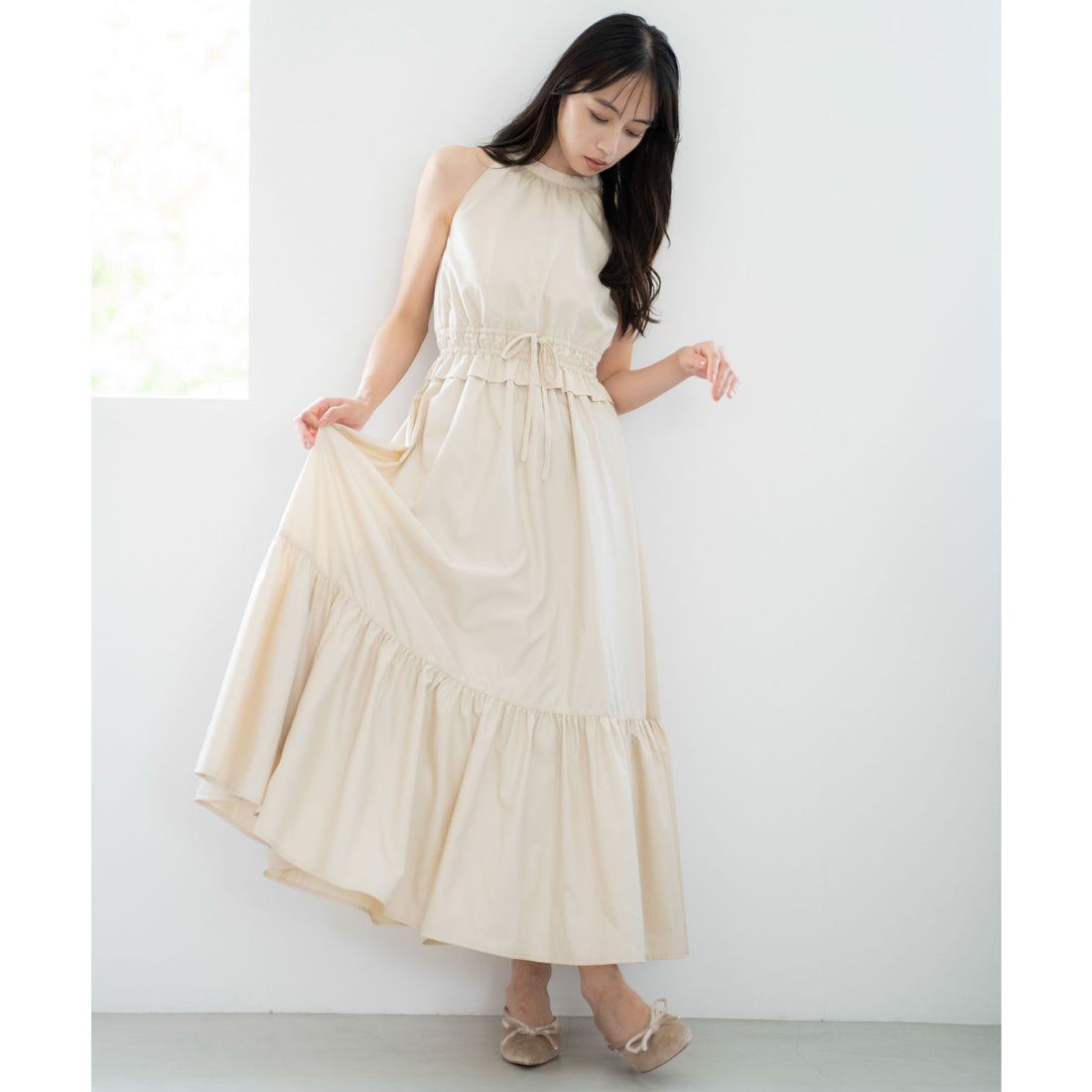 ノエラ Noela アメスリサマーカラーワンピース （ベージュ） ベージュ