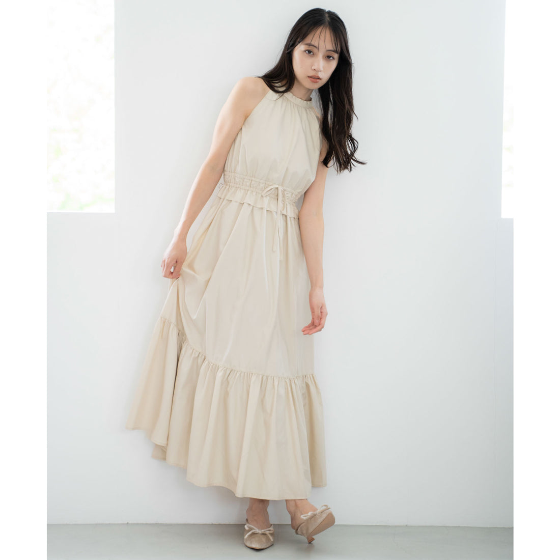 ノエラ Noela アメスリサマーカラーワンピース （ベージュ） ベージュ