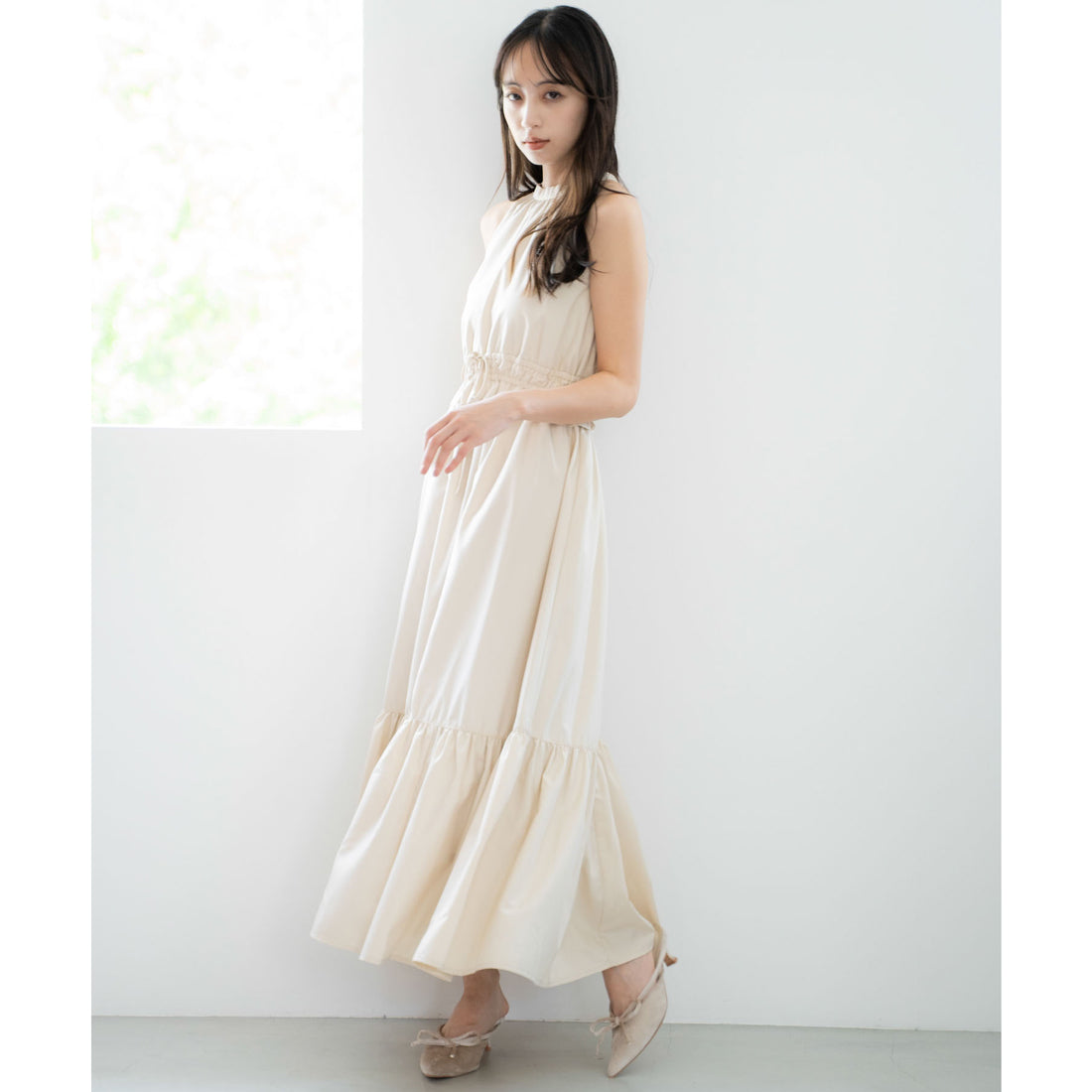 ノエラ Noela アメスリサマーカラーワンピース （ベージュ） ベージュ