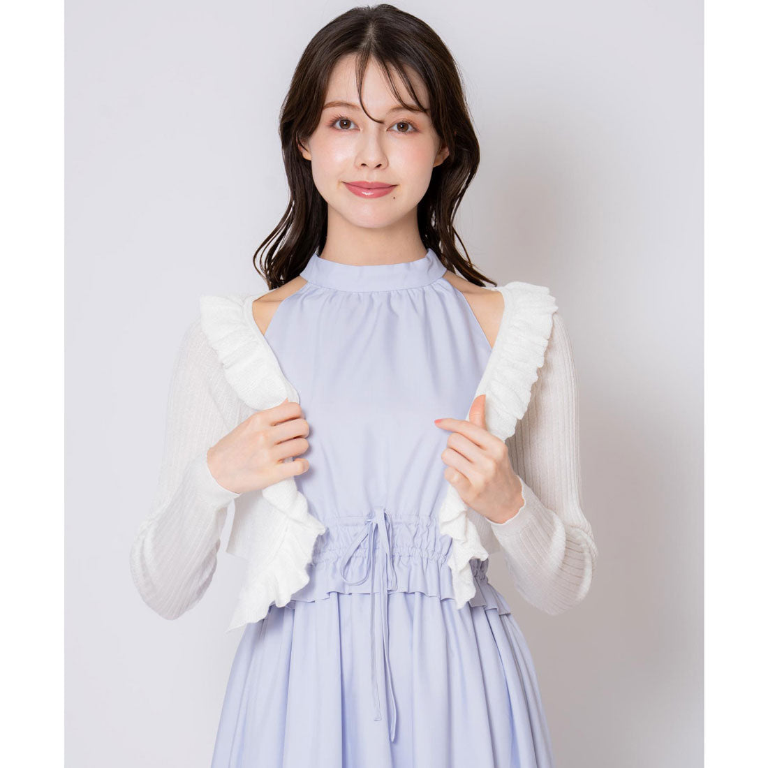 ノエラ NOELA シアーフリルカーディガン （オフホワイト） オフホワイト