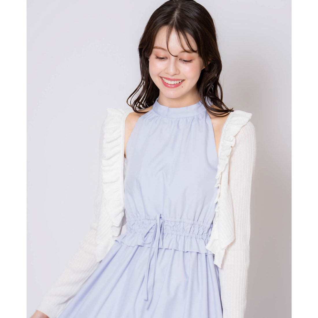 ノエラ NOELA シアーフリルカーディガン （オフホワイト） オフホワイト