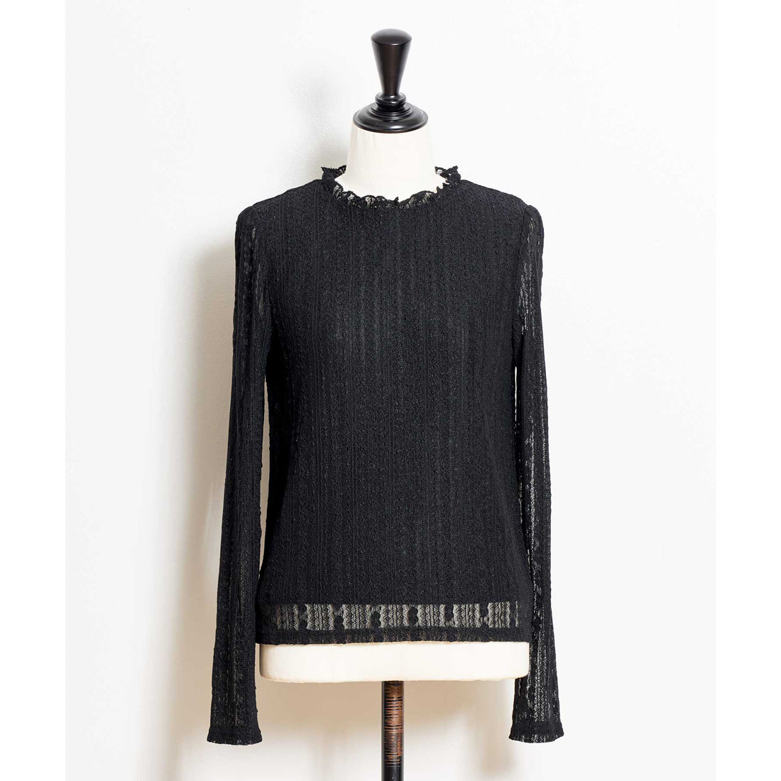 ノエラ NOELA シアーレースカットソー （ブラック） ブラック