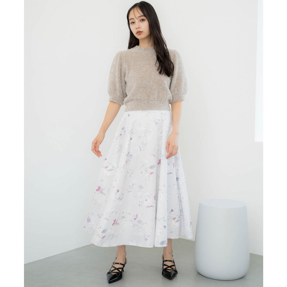 ノエラ NOELA 【WEB限定カラーあり】ラメシャギーニット （ベージュ） ベージュ