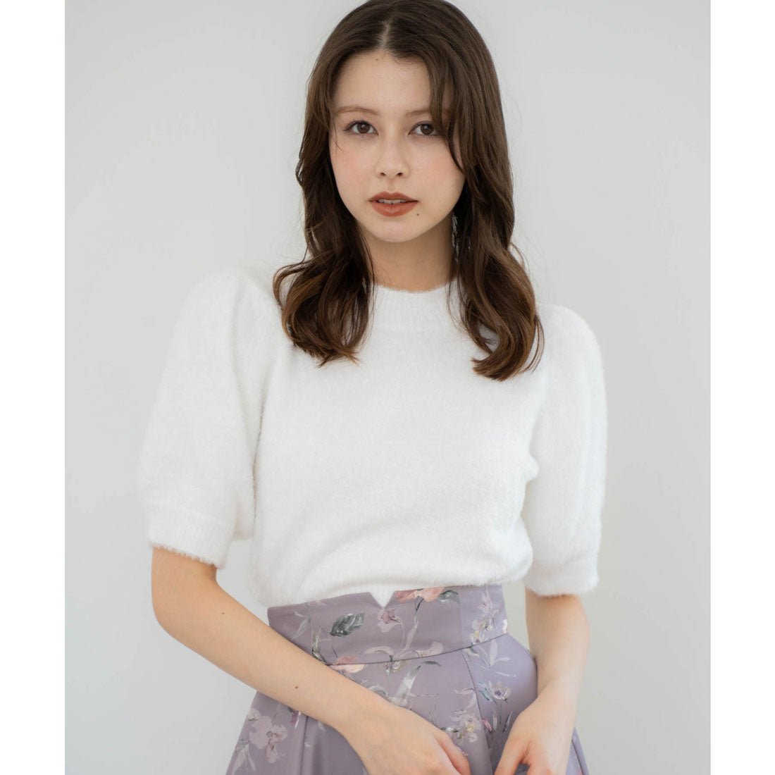 ノエラ NOELA 【WEB限定カラーあり】ラメシャギーニット （オフホワイト） オフホワイト