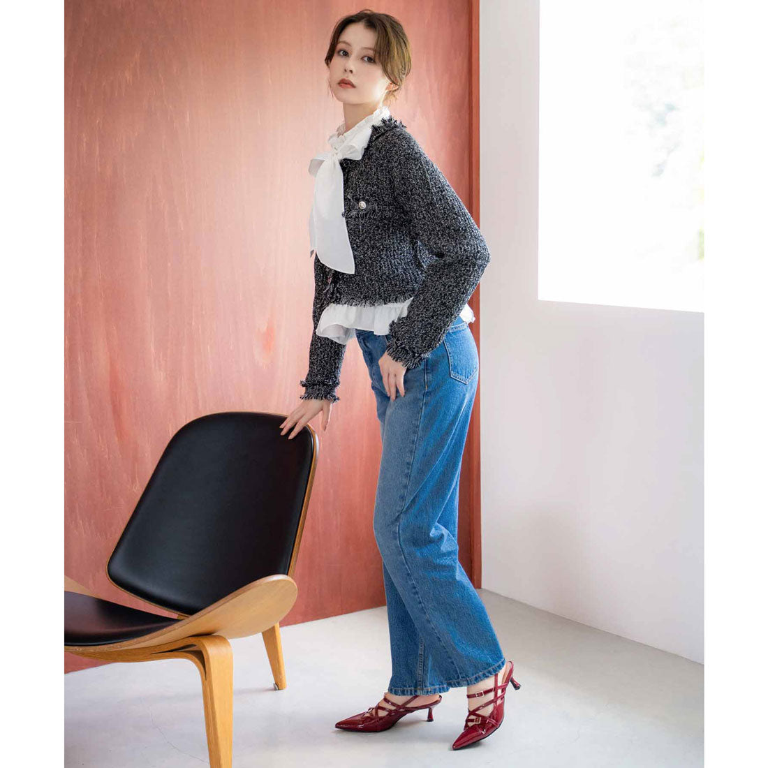 ノエラ NOELA ストレートデニムパンツ （インディゴブルー） インディゴブルー